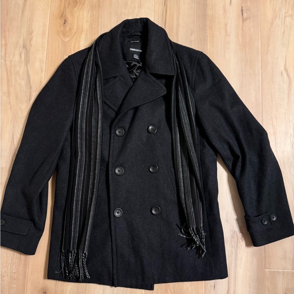 Claiborne Wool Peacoat Men’s Size Small - Picture 2 of 8